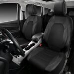 CAR PASS Leather and 3D Air Mesh Universal Fit Car Seat Covers, for Sedans,Trucks,Suvs,Airbag Compatible,Zipper Design and Reserved Opening Holes for Headrest(Full Set, Black and Black) - Image 7