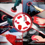 35Pcs Car Detailing Kit, Car Cleaning Kit with Windshield Cleaning Tool and Tool Box, Interior & Exterior Auto Care Supplies and Brushes (B：35PCS-R) - Image 6