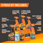 Armor All Premier Car Care Kit, Includes Car Wax & Wash Kit, Glass Cleaner, Car Air Freshener, Tire & Wheel Cleaner (8 Piece Kit) - Image 2