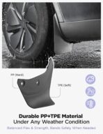 Tparts Mud Flaps Splash Guards for Tesla Model Y Juniper 2025-2026 (Premium/Performance), All-Weather Mud Guard Kits, Exterior Accessories Sediment Protection No Drilling Required Black (Set of 4) - Image 5