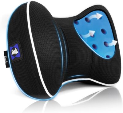 Sealy Memory Foam Neck Pillow for Car or Office Chair – Cervical Neck Pillow, Cooling Car Headrest Pillow or Office Chair Cushion for Neck - Image 3