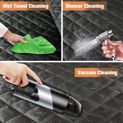 PETICON Waterproof Scratchproof Pet Bench Seat Covers for Cars, Trucks, SUVs, Nonslip Durable Back Seat Cover for Dogs, Washable Backseat Protection - Image 6