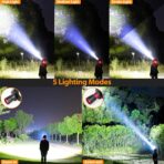 Rechargeable Headlamp 90000 Lumens, Super Bright LED Head Lamp with Motion Sensor, 12 Modes, IPX7 Waterproof Headlight, 125° Adjustable, HeadLamps for Adults, Camping, Outdoors & Hard Hat Light (2) - Image 9