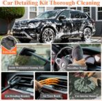 21Pcs Car Wash Kit with 60" Heavy-Duty Extension Pole, Soft Car Wash Brush, Wheel & Tire Brush, Scratch-Free Car Mop Mitt & Window Squeegee, Detailing Tool for Car Exterior & Interior Cleaning - Image 6