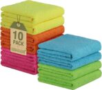 Microfiber Cleaning Cloth, 10 Pack Reusable Microfiber Towels for Cars Lint Free Cleaning Shop Towel Rags for Home Kitchen Automotive Bar Mechanic Restaurant Garage, 11.5"x 11.5", Multicolor