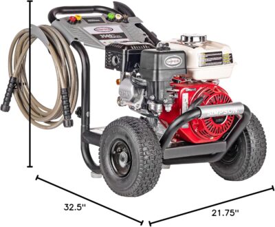 Simpson 61014 3500 PSI at 2.5 GPM Honda GX200 with AAA AX300 Axial Cam Pump Cold Water Professional Gas Pressure Washer PS61002-S - Image 18