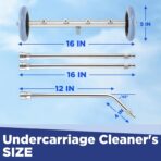 RIDGE WASHER Pressure Washer Undercarriage Cleaner, 16 Inch Undercarriage Washer with Foam Cannon, Under Car Cleaner with Straight Extension Wand, 4000 PSI - Image 7