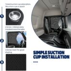 2Pcs Semi Truck Side Window Sun Shades with Suction Cups, UV Protection Semi Truck Curtains for Freightliner Cascadia Interior Accessories 23.6x21.6 Inch - Image 5