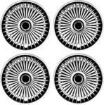 15 inch Wheel Cover for Iron Rim, Hubcap Car Rims Set of 4, Blade Rim Cover, Compatible/Replacement Automotive Wheel Tire ABS Plastic Decoration Accessories