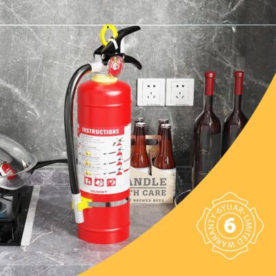 Ougist ABC Dry Powder Fire Extinguisher, 5 lb – 2-A:10-B：C Rated for Home, Office & Vehicle, Quick Release, Easy-Grip Handle, Ideal for Electrical & Grease Fires, Car Extinguisher, Model FF2KG - Image 4