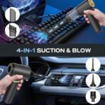 Hand Held Vacuum Cordless Rechargeable: 15000PA Powerful Suction Hand Held Car Vacuum Cleaner,1.25 lbs Lightweight & Washable Filter Air Duster and Vacuum Cleaner for Home, Car,Pets - Image 3