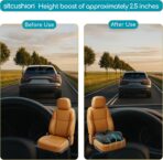 Car Seat Cushion for Long Driving – X Large Memory Foam Seat Cushion for Sciatica & Tailbone Pain Relief, Orthopedic Coccyx Cushion with Non-Slip Bottom, Back Pillow for Car, Truck (Black) - Image 5