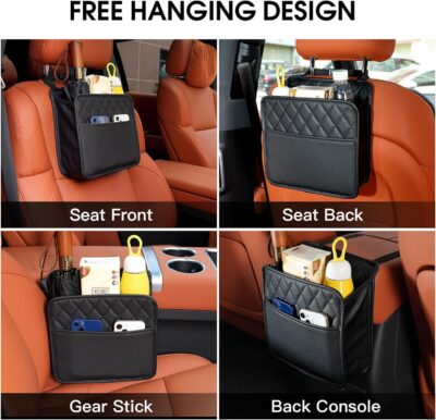 Car Seat Back Hanging Bag Car Document Holder Multi-Pocket Bottle Bag Storage Box Organizer Travel Tidy Pouch Pocket Kids - Image 5