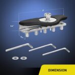 Nilight 90025B Led Light Bar Mounting Brackets 2pcs Universal Hood Led Work Light led Pods Mount Bracket Clamp Holder for SUV Truck Off Road Installed No Need Drilling, 2 Years Warranty,Black - Image 2