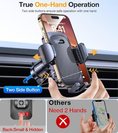 Romuto Phone Holders for Your Car Phone Holder Mount【Super Suction】Cell Phone Mount for Car Accessories for Women Men Windshield/Vent/Dash Truck Stand Desk Mount Clamp Holder for iPhone Samsung Camera - Image 6