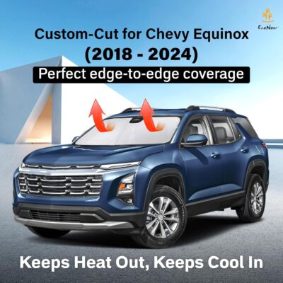 EcoNour Windshield Sunshade Compatible for Chevrolet Equinox 2018-2022 2023 2024, Sun Visor for Front Windshield & Window Sun Shade Cover, UV Heat Blocker & Protector, Car Accessories - Image 2