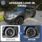 Dual-Tone Black & Gunmetal Gray 15 inch Universal Wheel Covers Hubcaps for Rims - Set of 4 | Snap-on Design Fits Sedans, SUV, Truck, Van 2000-2026 | Steel Wheels Only | No Tools - Image 7