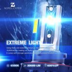 H13 9008 Bulbs, 600% Brightness 6500K Xenon White Extremely Super Bright Plug & Play 9008 H13 Fog Light with Cooling Fan (Pack of 2) - Image 2