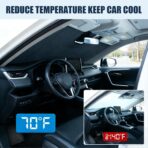 Windshield Sun Shade for Chevrolet Silverado/GMC Sierra 1500/2500HD/3500HD for 2019-2026, Foldable Front Window Shade with 3-Layer Reflective Material to Keep Car Cool - Image 2