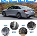 BDFHYK Mud Flaps Splash Guards Front & Rear Side Mud Guards PP and TPO Material Compatible with Honda Accord 2016-2017 9th gen with Easy to Clean Fender Flares 4 PCS - Image 5