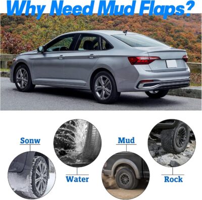 BDFHYK Mud Flaps Splash Guards Front & Rear Side Mud Guards PP and TPO Material Compatible with Honda Accord 2016-2017 9th gen with Easy to Clean Fender Flares 4 PCS - Image 5