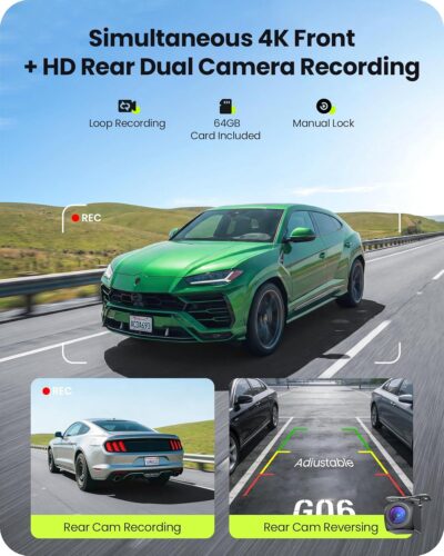 9.26" Portable CarPlay Screen for Apple Carplay & Android Auto with 4K Dash Cam & HD Backup Camera, Wireless Car Play with Strongest Bluetooth 5.2, OTA Updates, Voice Control, GPS Navigation - Image 2