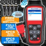 Autel TPMS Programming Tool TS508WF KIT, with $180 4PCS 315+433Mhz MX Sensors & 4PCS Metal Valves, Upgrade of MaxiTPMS TS601/ TS508 Tire Sensor Programmer, TPMS Diagnostic/Activate/Relearn Tool