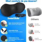 Lumbar Support Pillow for Office Chair - Memory Foam Lumbar Pillow with Detachable Strap & Breathable Cover, Ergonomic Back Support for Office Chair, Car Seat Cushion, Bed Rest (Black) - Image 6