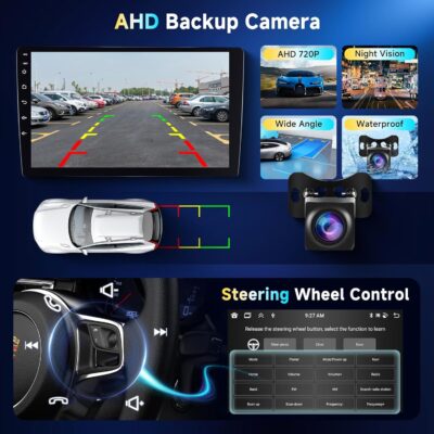 6G+128G 8-Core Android Car Stereo Double Din 10.1 inch Wireless Carplay IPS Touchscreen Car Radio Android Auto Screen with GPS Navi Bluetooth DSP, Mirror Link, WiFi, FM RDS, Backup Camera SWC Driauto - Image 6