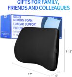 Lumbar Support Pillow for Car, Lower Back Support for Driving Seat Memory Foam Lumbar Pillow for Office Chair - Back Pain Relief for Car Seat, Wheelchair (Black) - Image 6
