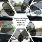 2 PCS Car Window Shade for Baby, Adjustable Rotatable Automotive Mesh Sun Blocke Driver Side Window Car Sunshades, with Suction Cups, Glare and UV Rays Protection, Fits Most of Vehicle - Image 6