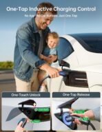 12A-16A Level 1&2 Charger for tesla Adjustable Current, Delay Charge & Smart Display NACS Mobile/Home Charger, 21ft Mobile Connector Cable for Model X/Y/3/S/Cybertruck, NEMA 6-20/5-15 Plug, 110-240V - Image 2