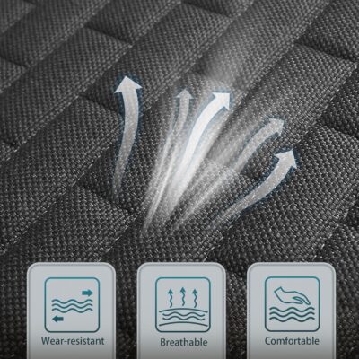 Black Back Seat Cover, Rear Car Seat Cover for Cars Truck SUV,Seat Covers with Storage Pocket,Bottom Auto Seat Cushion Pad Mat for Most Vehicles-Black,1 Pcs - Image 5