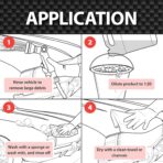 Malco Ultra Violet Premium Wash'n Wax – Best 2-in-1 Car Wash and Wax/Cleans and Provides A Durable, High-Gloss Shine in One Fast and Easy Step / 64Oz. (107164) - Image 3