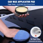 WORKPRO 18-Pack Car Wax Applicator Pads with Finger Pocket, Microfiber Soft Foam Polishing Pads for Car Detailing & Cleaning, Lint-Free, High Resilience - Image 2