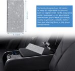 Ziciner Car Registration and Insurance Holder, Auto Card Document Glove Box Organizer with Magnetic Closure, Universal Vehicle Interior Accessories for Cars SUVs (Silver-Large) - Image 2