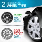 BDK Hubcaps Wheel Covers For (2006-2014) Toyota Camry 16 Inch Hubcaps Set Of 4, Snap-on Direct OEM Replacement For Toyota Camry Hubcaps 16 Inch Wheel Covers Impact-Resistant High Durability - Image 8