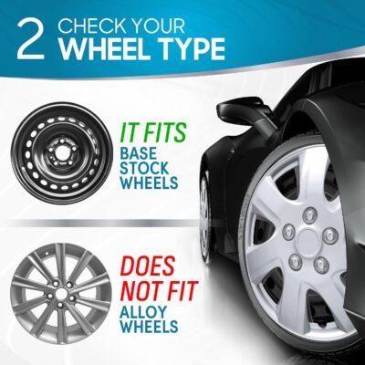 BDK Hubcaps Wheel Covers For (2006-2014) Toyota Camry 16 Inch Hubcaps Set Of 4, Snap-on Direct OEM Replacement For Toyota Camry Hubcaps 16 Inch Wheel Covers Impact-Resistant High Durability - Image 8