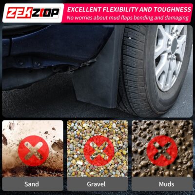 Mud Flaps Compatible with 2024 2025 2026 Toyota Tacoma Without Fender Flare Mud Guards Front & Rear No Drilling 4PCS Splash Guards Fender Flares All Weather Protection 2025 Tacoma Accessories - Image 6