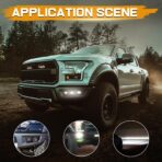 2Pcs 3 Inch SAE LED Fog Lights Off Road DOT Approved Driving Lights Pods Square LED Cubes Work Light Fog Lamps for Trucks Wrangler JK Ram 4X4 Boat Motorcycle Tacoma - Image 4