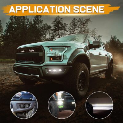 2Pcs 3 Inch SAE LED Fog Lights Off Road DOT Approved Driving Lights Pods Square LED Cubes Work Light Fog Lamps for Trucks Wrangler JK Ram 4X4 Boat Motorcycle Tacoma - Image 4