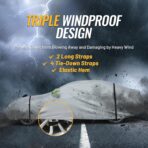 Favoto Sedan Car Cover Waterproof All Weather for Automobiles 6 Layers Heavy Duty Outdoor Rain Sun Snow Protection with Zipper Inner Cotton Universal Fit for Sedan (177-194 inch) - Image 6