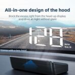 Heads up Display for Cars Car HUD M4, Digital Speedometer for Car OBD2 Speedometer with Speed, Voltage, Water Temperature, etc., Suitable for Some Vehicles' speedometers after 2009 - Image 7