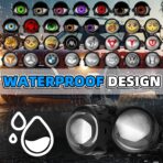 SUBPLUSIX Demon Eye Headlights for Motorcycles, 2PCS LED Dynamic Devil Eyes Light Kit with HD Lens, 31 Animated Eye Patterns, Universal 12-36V Eyeball Lights for Motorcycle, Car Accessories - Image 6