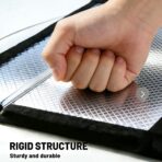 Windshield Sun Shade for Chevrolet Silverado/GMC Sierra 1500/2500HD/3500HD for 2019-2026, Foldable Front Window Shade with 3-Layer Reflective Material to Keep Car Cool - Image 4