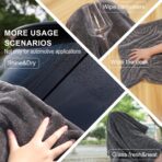 2 Pack XL Car Drying Towel – 1300GSM Ultra Absorbent Microfiber, 24"x36" Large Size, Twisted Loop, Lint-Free & Streak-Free for Auto Detailing, Car, SUV, Truck (Gray-Gray) - Image 7