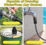 Cordless Pressure Washer, 2200W Brushless Motor, 4 Speed Modes, Max Pressure 1400PSI, 2 x 4.0 Ah Batteries, 6-in-1 Swivel Nozzle, Cleaning Brush, 16.4FT Hose, Cleaning and Garden Irrigation - Image 6