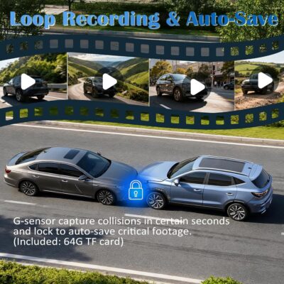 8.1" HD Carplay Screen for Car Stereo, 2K Dash Cam Wireless Portable Touch Screen Car Play with Apple Carplay & Android Auto with 1080P Back Up Camera, Bluetooth, Mirror Link, GPS , AUX, Voice Control - Image 5