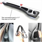2 Pack No Drop Car Seat Gap Filler Guard, Stopper/Catcher to Fill The Gap Between Seat and Console Black Car Crevice Inbetween Blocker Plug Space Pad YMT-A03 - Image 3