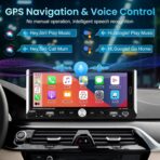 Single Din Car Stereo with Wireless Apple Carplay Android Auto, 6.9" IPS Touchscreen Car Stereo with Bluetooth 5.2 Handsfree Mirror Link Backup Camera GPS Navigation Dual USB Fast Charge FM AM EQ SWC - Image 6